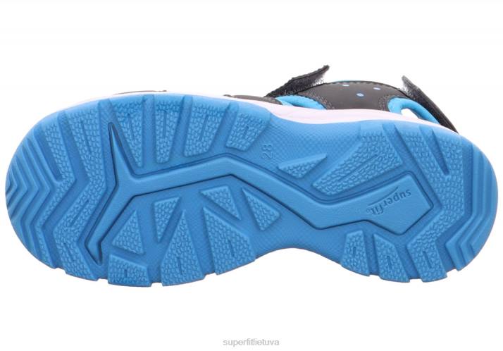 tornado light - sandalai su velcro užsegimu mažyliai Superfit T20D624 sandalai pilka/šviesiai mėlyna