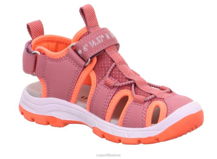 tornado light - sandalai su velcro užsegimu mažyliai Superfit T20D664 sandalai rožinė/oranžinė