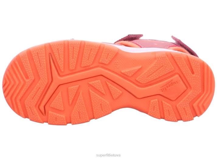 tornado light - sandalai su velcro užsegimu mažyliai Superfit T20D664 sandalai rožinė/oranžinė