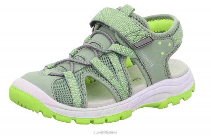 tornado light - sandalai su velcro užsegimu mažyliai Superfit T20D687 sandalai šviesiai žalia/geltona