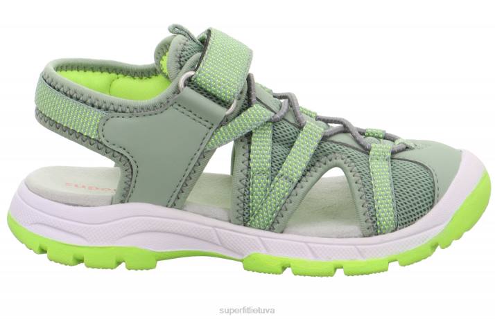 tornado light - sandalai su velcro užsegimu mažyliai Superfit T20D687 sandalai šviesiai žalia/geltona
