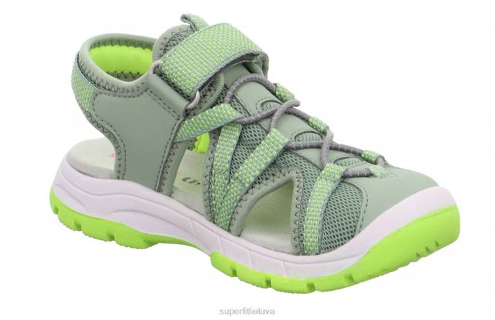 tornado light - sandalai su velcro užsegimu mažyliai Superfit T20D687 sandalai šviesiai žalia/geltona