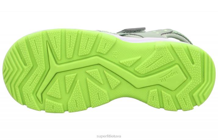 tornado light - sandalai su velcro užsegimu mažyliai Superfit T20D687 sandalai šviesiai žalia/geltona