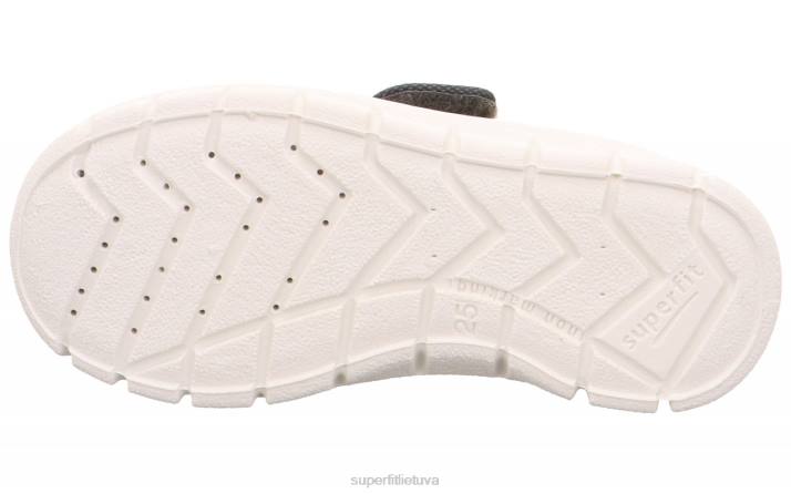 bobby - šlepetė su velcro užsegimu mažyliai Superfit T20D557 šlepetės pilka/ įvairiaspalvė