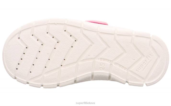 bobby - šlepetė su velcro užsegimu mažyliai Superfit T20D563 šlepetės rožinė/daugiaspalvė