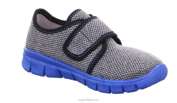 bobby - šlepetė su velcro užsegimu mažyliai Superfit T20D572 šlepetės pilka/juoda