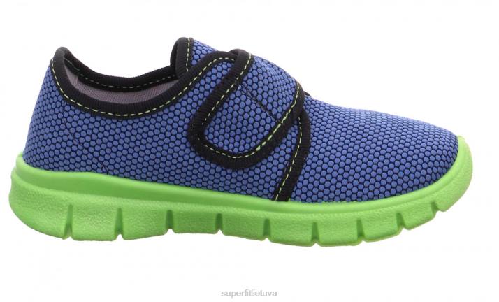 bobby - šlepetė su velcro užsegimu mažyliai Superfit T20D576 šlepetės mėlyna Žalia