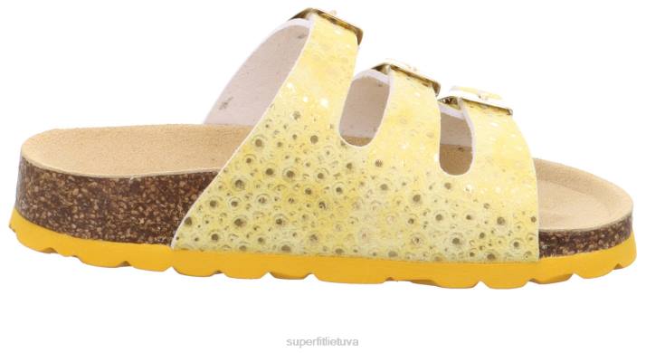fussbettpantoffel - šlepetė su sagtimi mažyliai Superfit T20D562 šlepetės geltona
