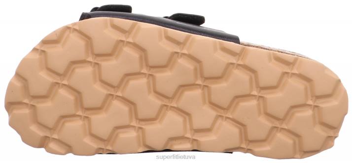 fussbettpantoffel - šlepetė su sagtimi mažyliai Superfit T20D564 šlepetės juodas