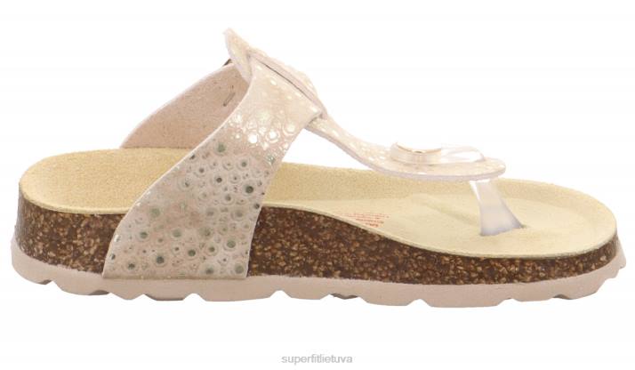 fussbettpantoffel - šlepetė su sagtimi mažyliai Superfit T20D567 šlepetės smėlio spalvos