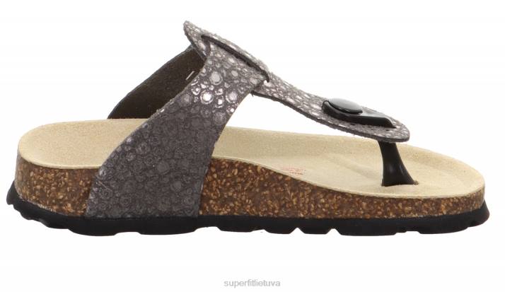 fussbettpantoffel - šlepetė su sagtimi mažyliai Superfit T20D580 šlepetės juodas