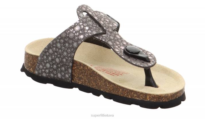 fussbettpantoffel - šlepetė su sagtimi mažyliai Superfit T20D580 šlepetės juodas