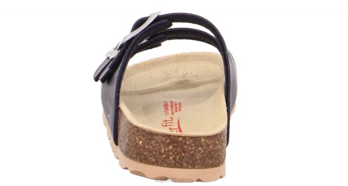 fussbettpantoffel - šlepetė su sagtimi mažyliai Superfit T20D586 šlepetės mėlyna