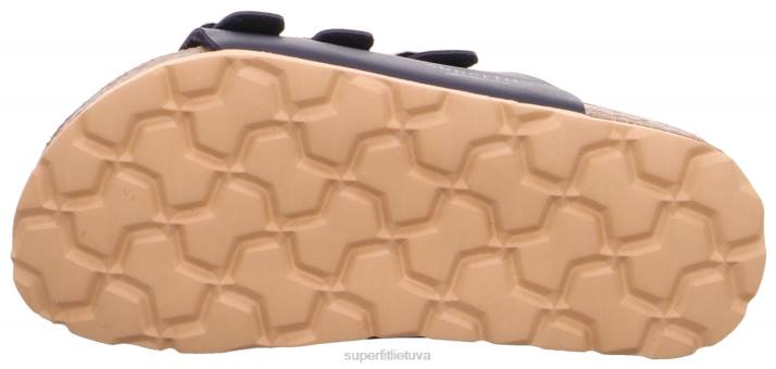 fussbettpantoffel - šlepetė su sagtimi mažyliai Superfit T20D586 šlepetės mėlyna