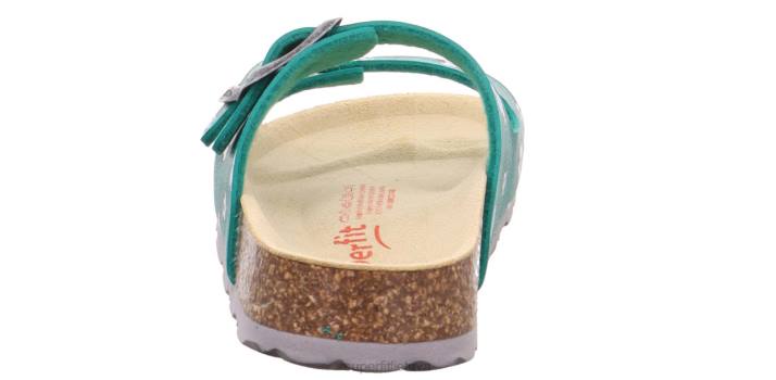fussbettpantoffel - šlepetė su sagtimi mažyliai Superfit T20D592 šlepetės žalias