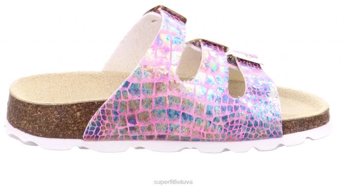 fussbettpantoffel - šlepetė su sagtimi mažyliai Superfit T20D595 šlepetės rožė