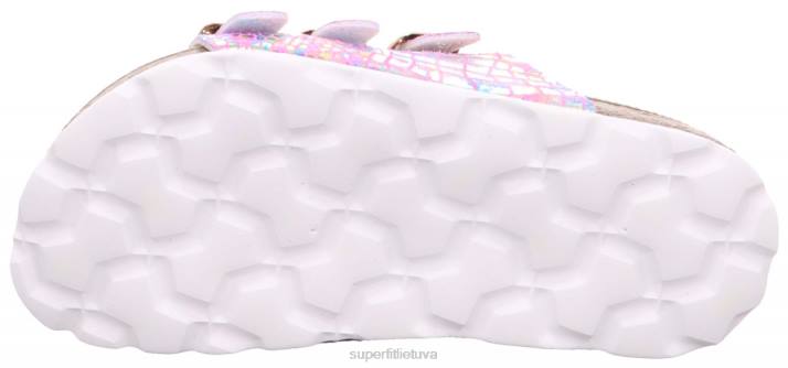 fussbettpantoffel - šlepetė su sagtimi mažyliai Superfit T20D595 šlepetės rožė