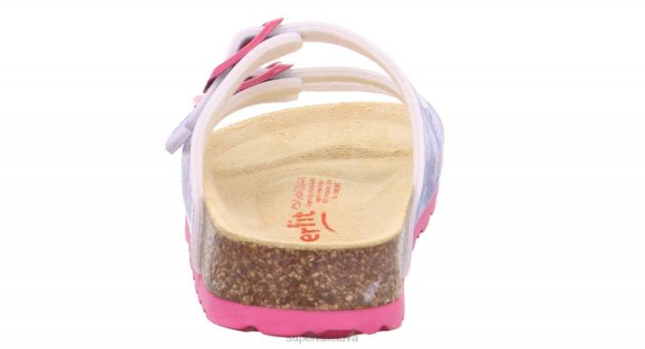 fussbettpantoffel - šlepetė su sagtimi mažyliai Superfit T20D600 šlepetės mėlyna / įvairiaspalvė