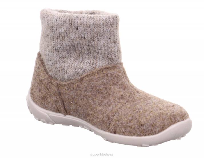 pasisekė - šlepetė su šlepetėm mažyliai Superfit T20D596 šlepetės smėlio spalvos