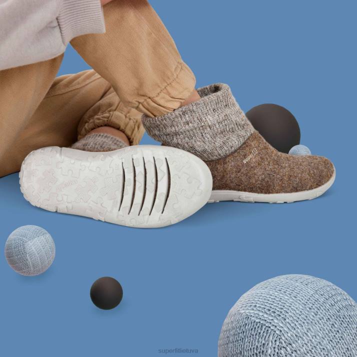 pasisekė - šlepetė su šlepetėm mažyliai Superfit T20D596 šlepetės smėlio spalvos