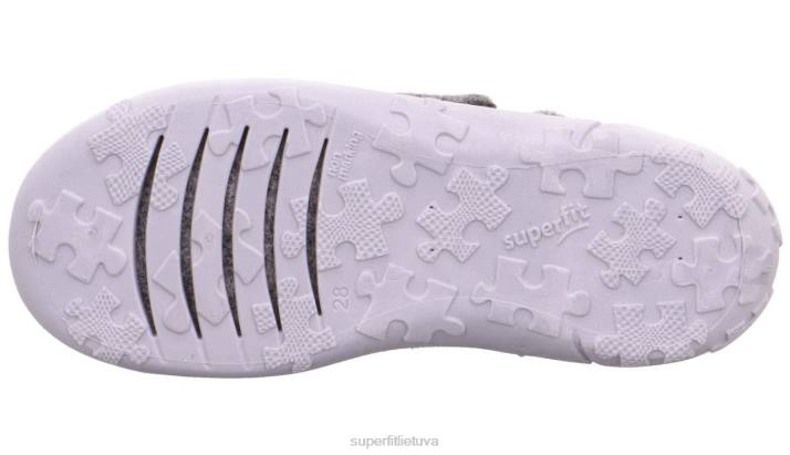 pasisekė - šlepetė su šlepetėm mažyliai Superfit T20D602 šlepetės pilka