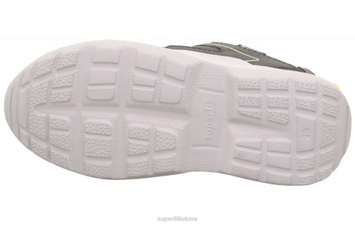 rush - sportbačiai žemi su boa fit sistema vaikai ir paaugliai Superfit T20D529 sportbačiai pilka/šviesiai žalia