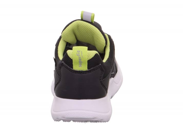 rush - sportbačiai žemi su boa fit sistema vaikai ir paaugliai Superfit T20D538 sportbačiai juoda/žalia