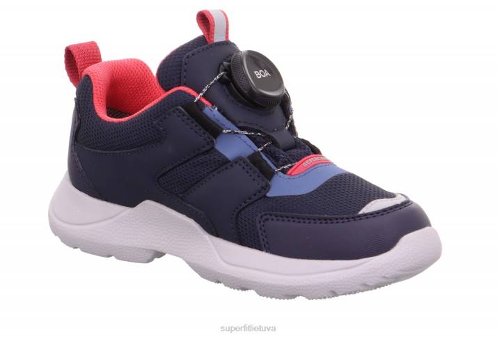 rush - sportbačiai žemi su boa fit sistema vaikai ir paaugliai Superfit T20D539 sportbačiai mėlyna/rožinė