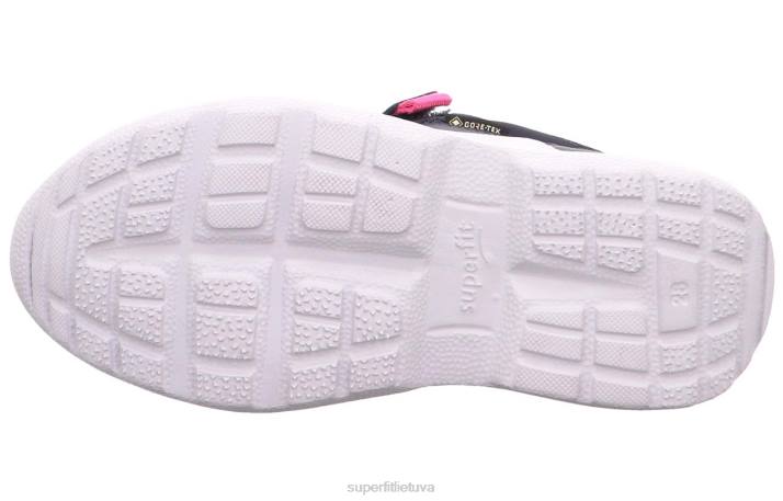 rush - sportbačiai žemi su velcro užsegimu vaikai ir paaugliai Superfit T20D518 sportbačiai mėlyna/rožinė