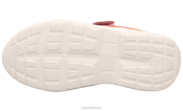 rush - sportbačiai žemi su velcro užsegimu vaikai ir paaugliai Superfit T20D521 sportbačiai rožinė/oranžinė