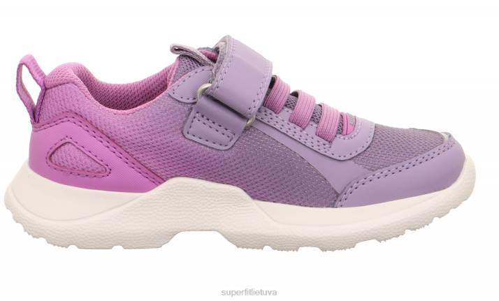 rush - sportbačiai žemi su velcro užsegimu vaikai ir paaugliai Superfit T20D522 sportbačiai violetinė