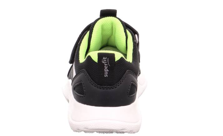 rush - sportbačiai žemi su velcro užsegimu vaikai ir paaugliai Superfit T20D528 sportbačiai juoda/geltona