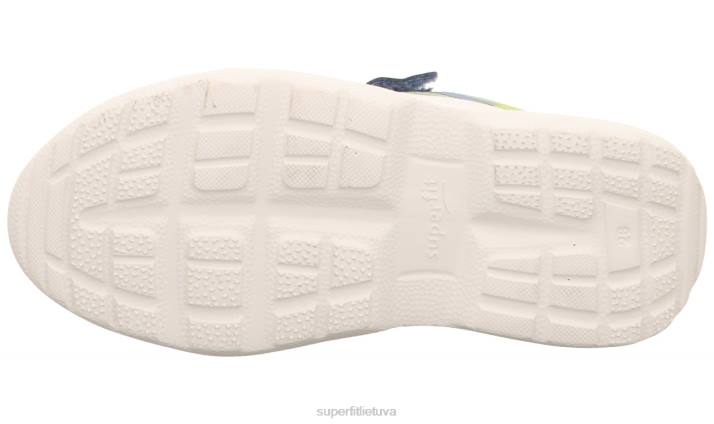 rush - sportbačiai žemi su velcro užsegimu vaikai ir paaugliai Superfit T20D533 sportbačiai mėlyna/šviesiai žalia